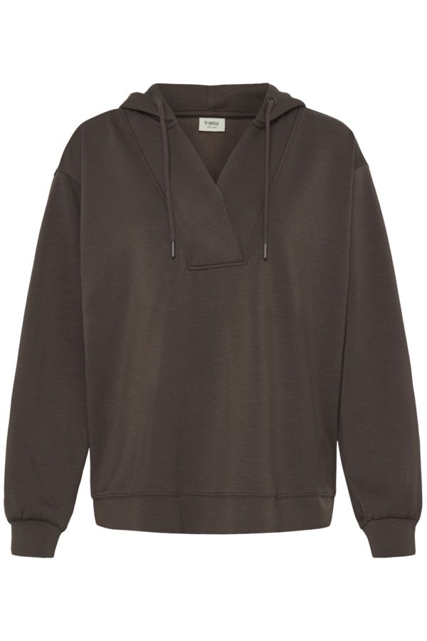 Fransa Chandail modal noir avec capuchon 20618234