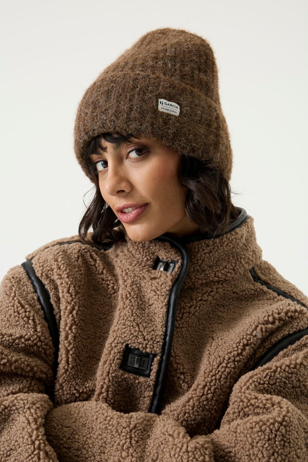 Garcia Tuque lainage brun chocolat U260130
