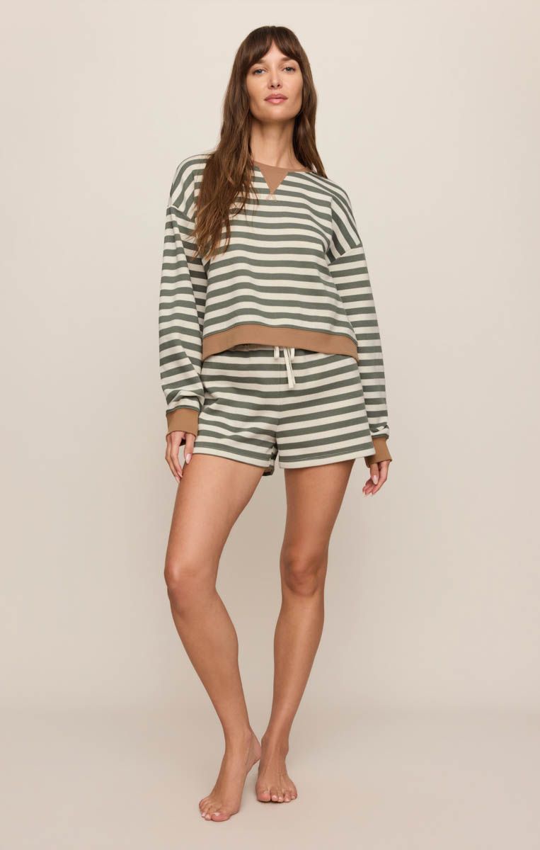 ZSupply Chandail crewneck Low Key Stripe Monstera  ZLT263523