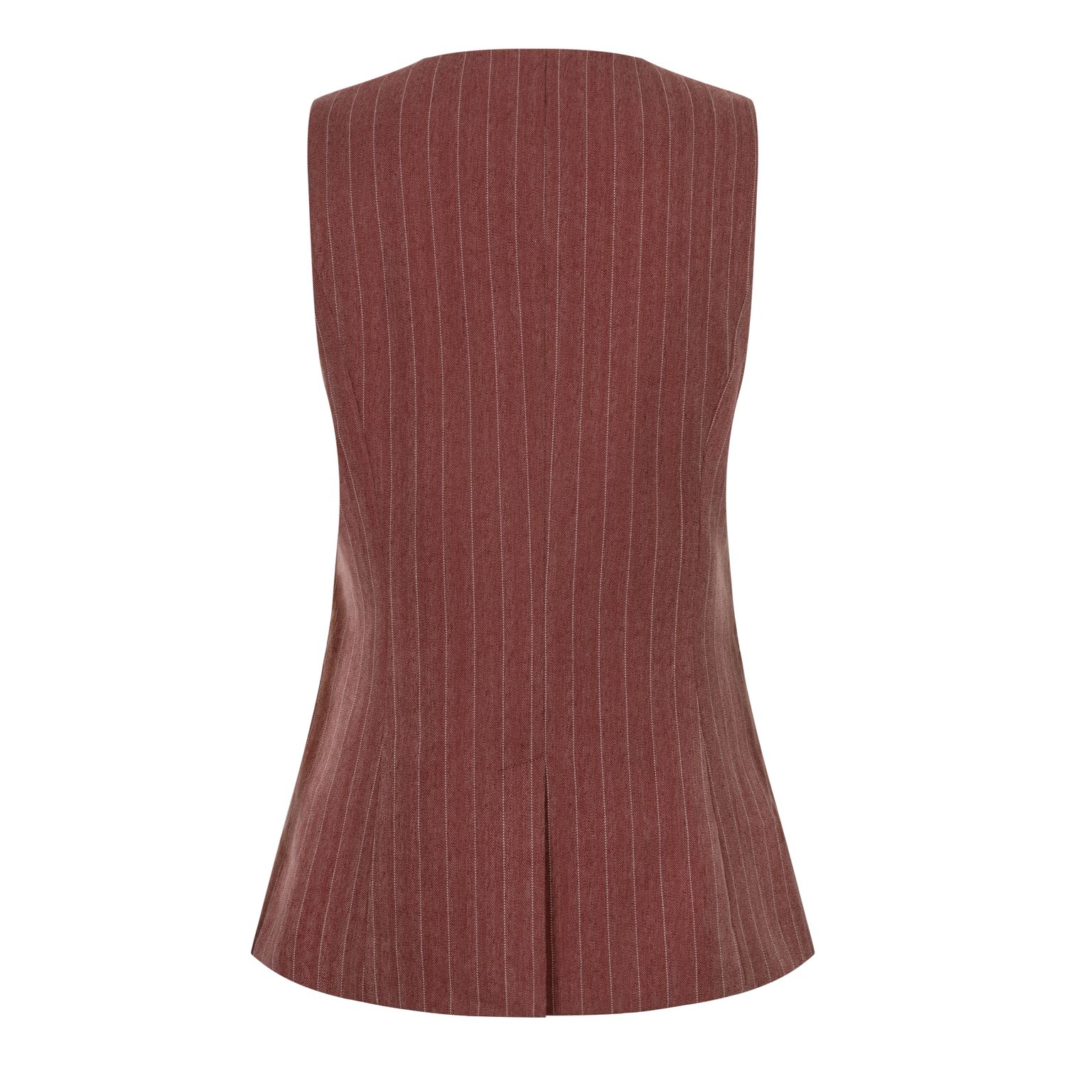 Esqualo Gilet sans manches boutonné avant avec rayures Merlot 2610512