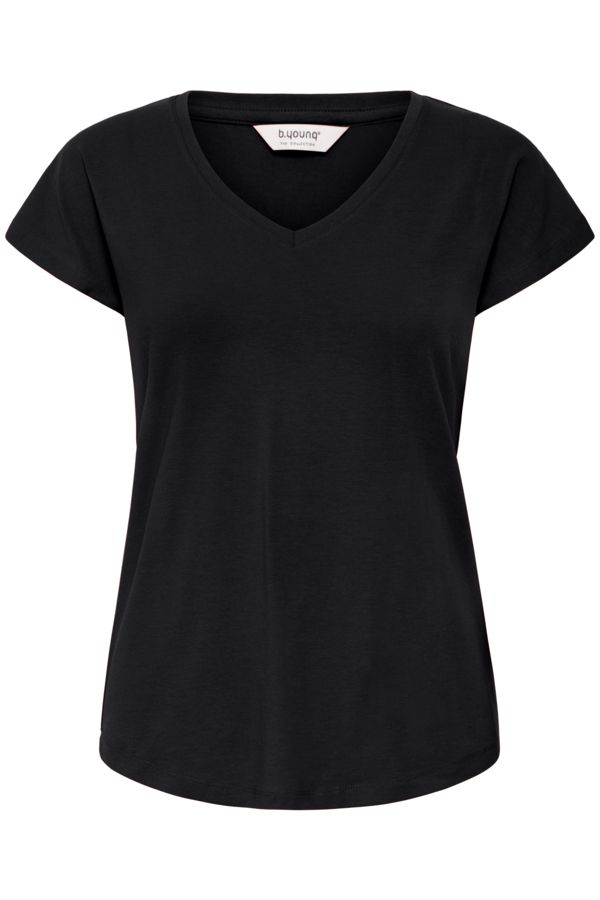 B.Young T-Shirt manches courtes col V noir 20816364