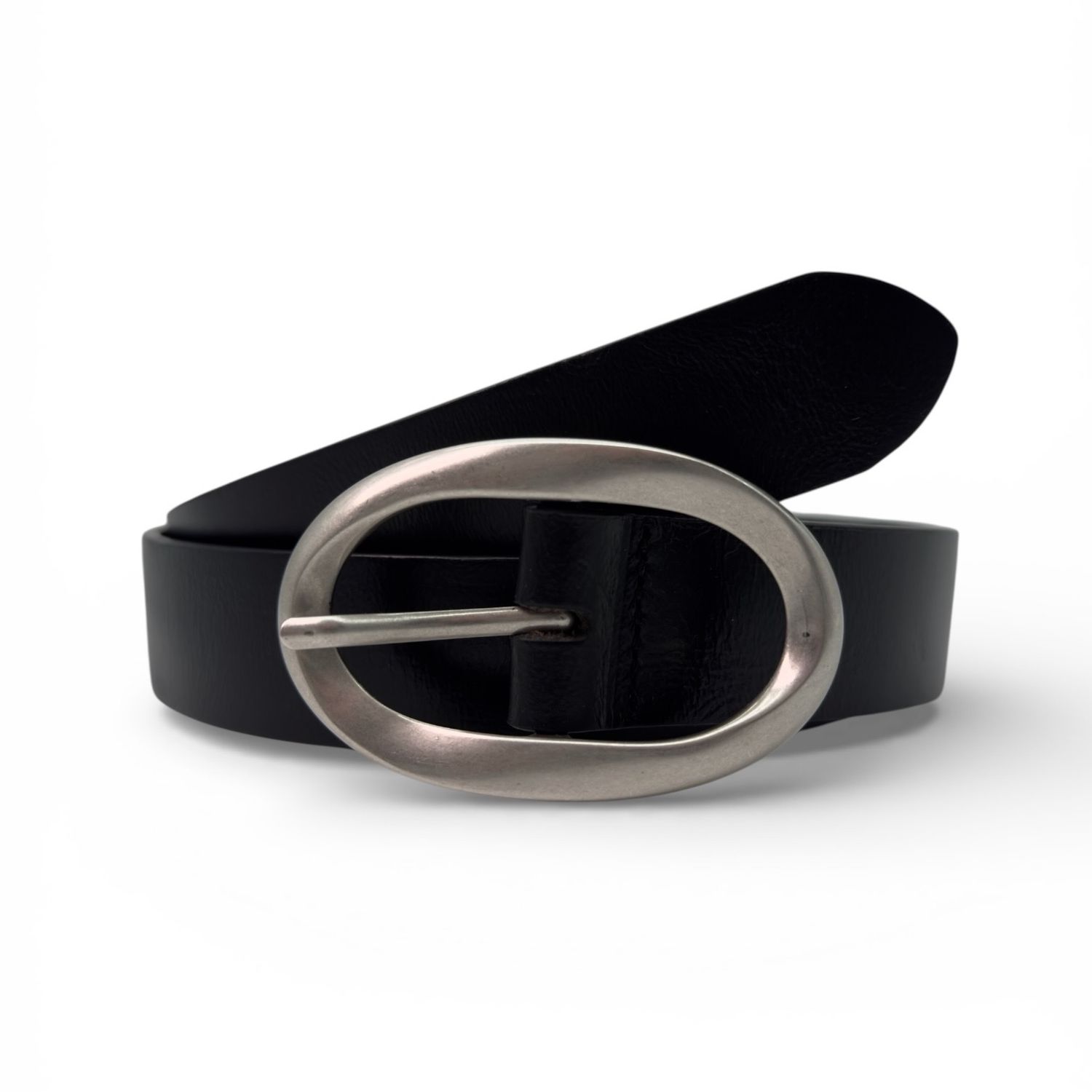 Eco7 Ceinture cuir noir NANA