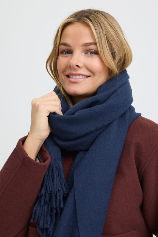 Fransa Foulard uni marine 20616170