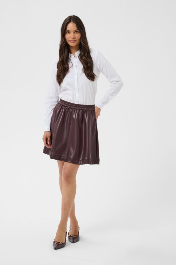 Kaffe Jupe courte cuir vegan Fudge taille élastique 10512220
