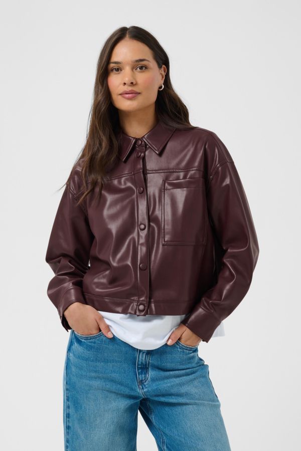 Kaffe Veste cuir vegan Fudge 10512222