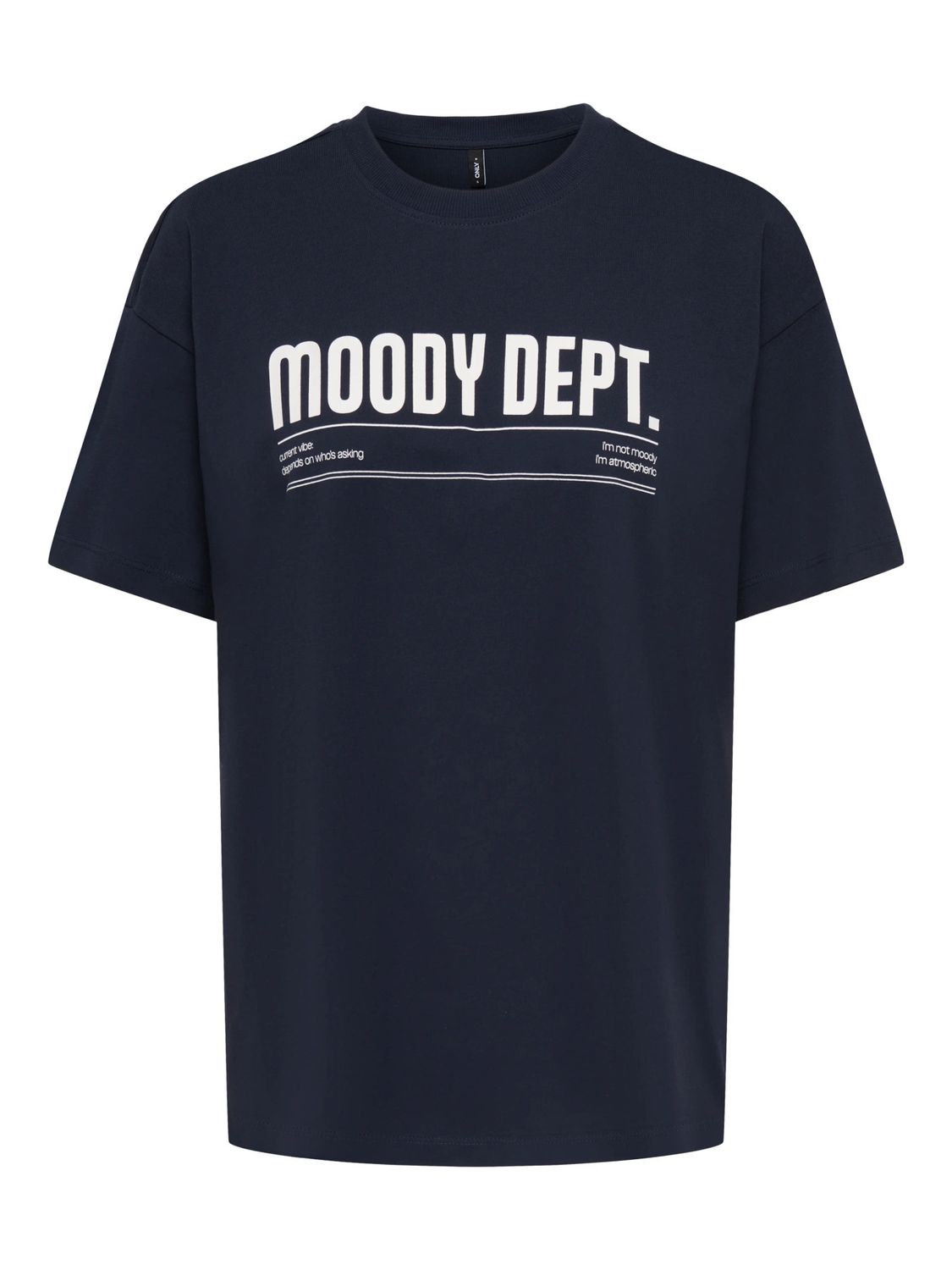 Only T-Shirt coupe ample marine écritures Moody Dept 15346761