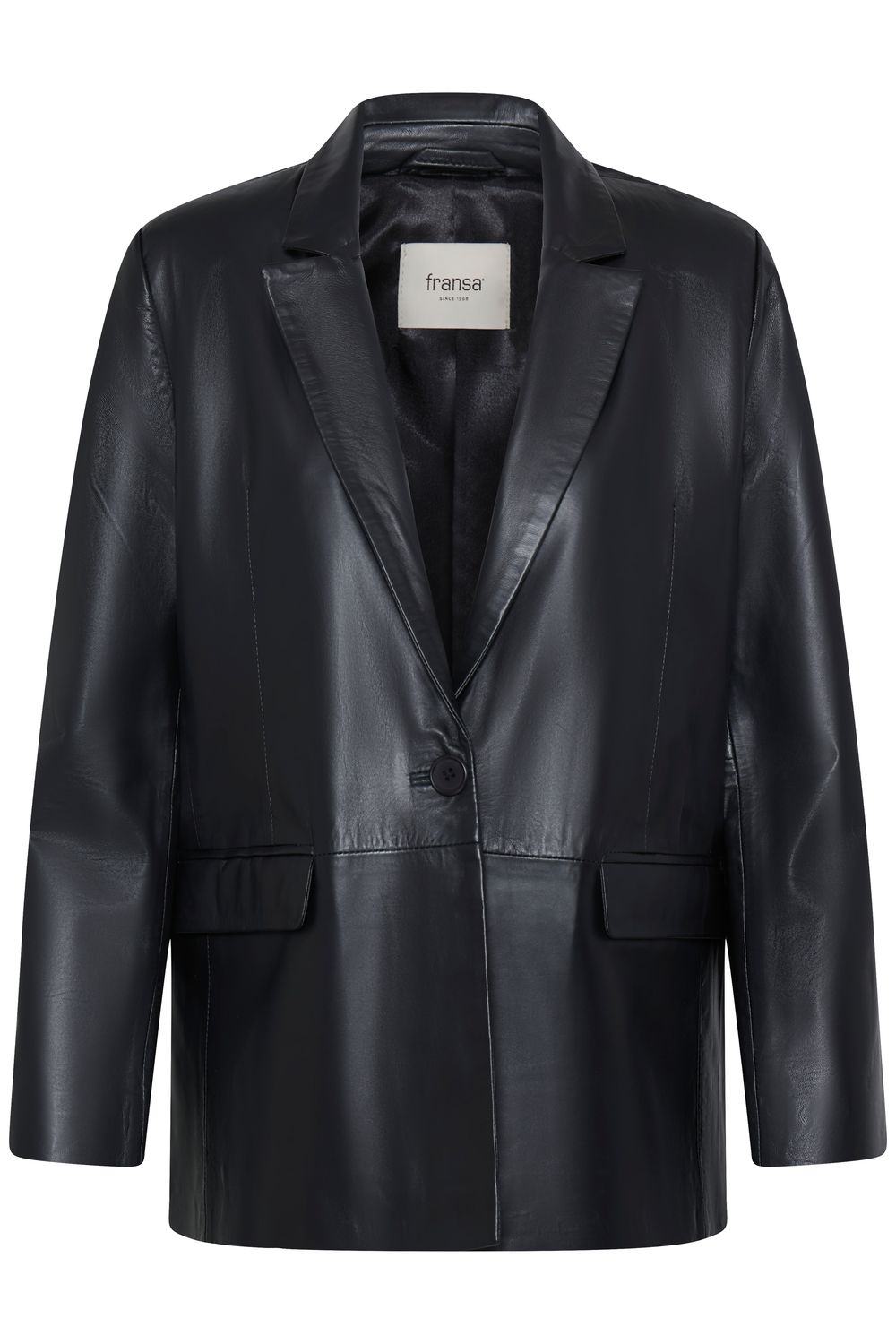 Fransa Veston en vrai cuir noir 20618574