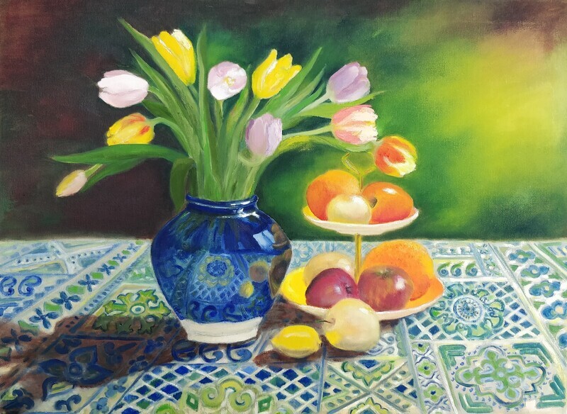 Tulips With Fruits
