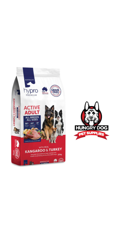 9kg Grain Free Hypro Kangaroo and Turkey Active Adult