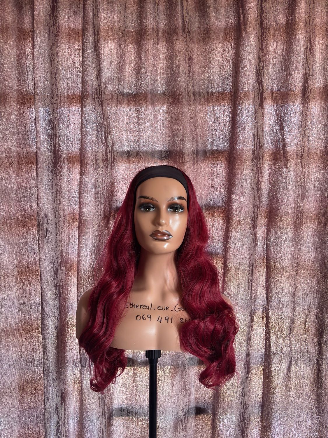 Red Headband Wig