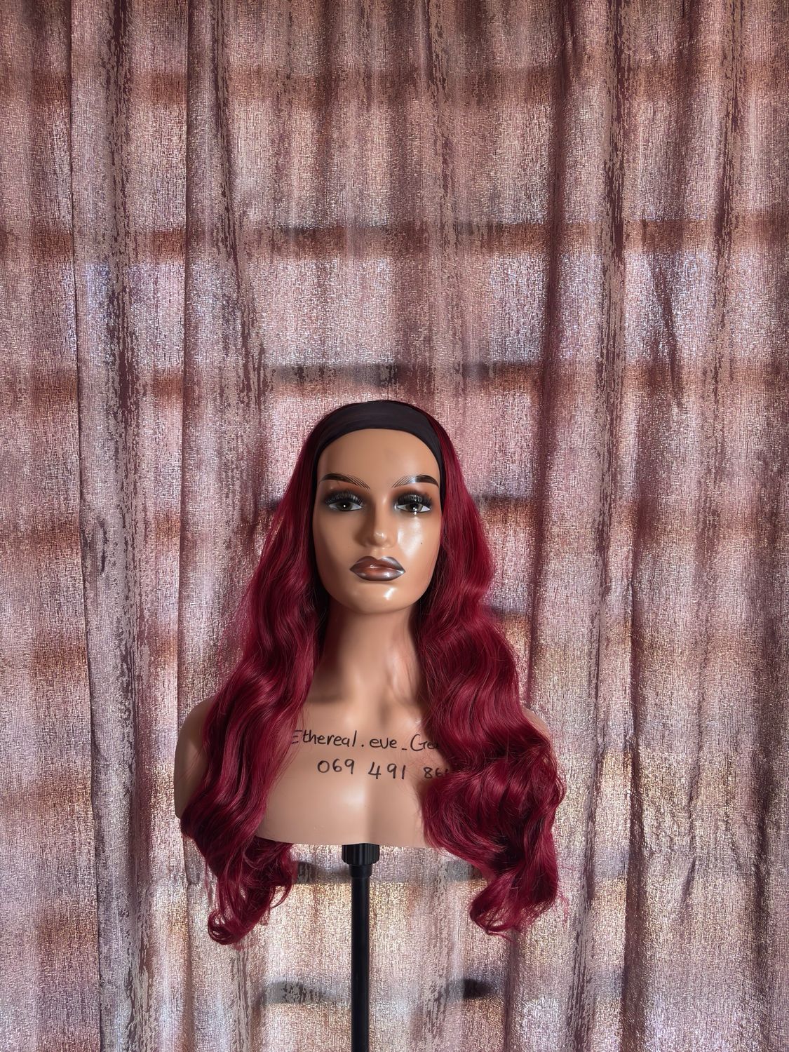Red Headband Wig