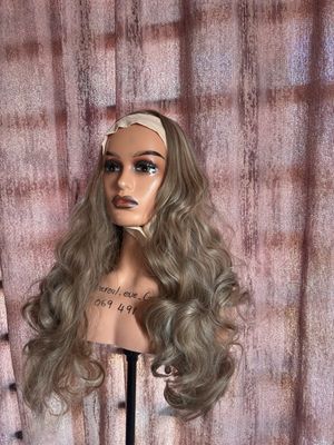 Ash Grey Blond Headband Wig