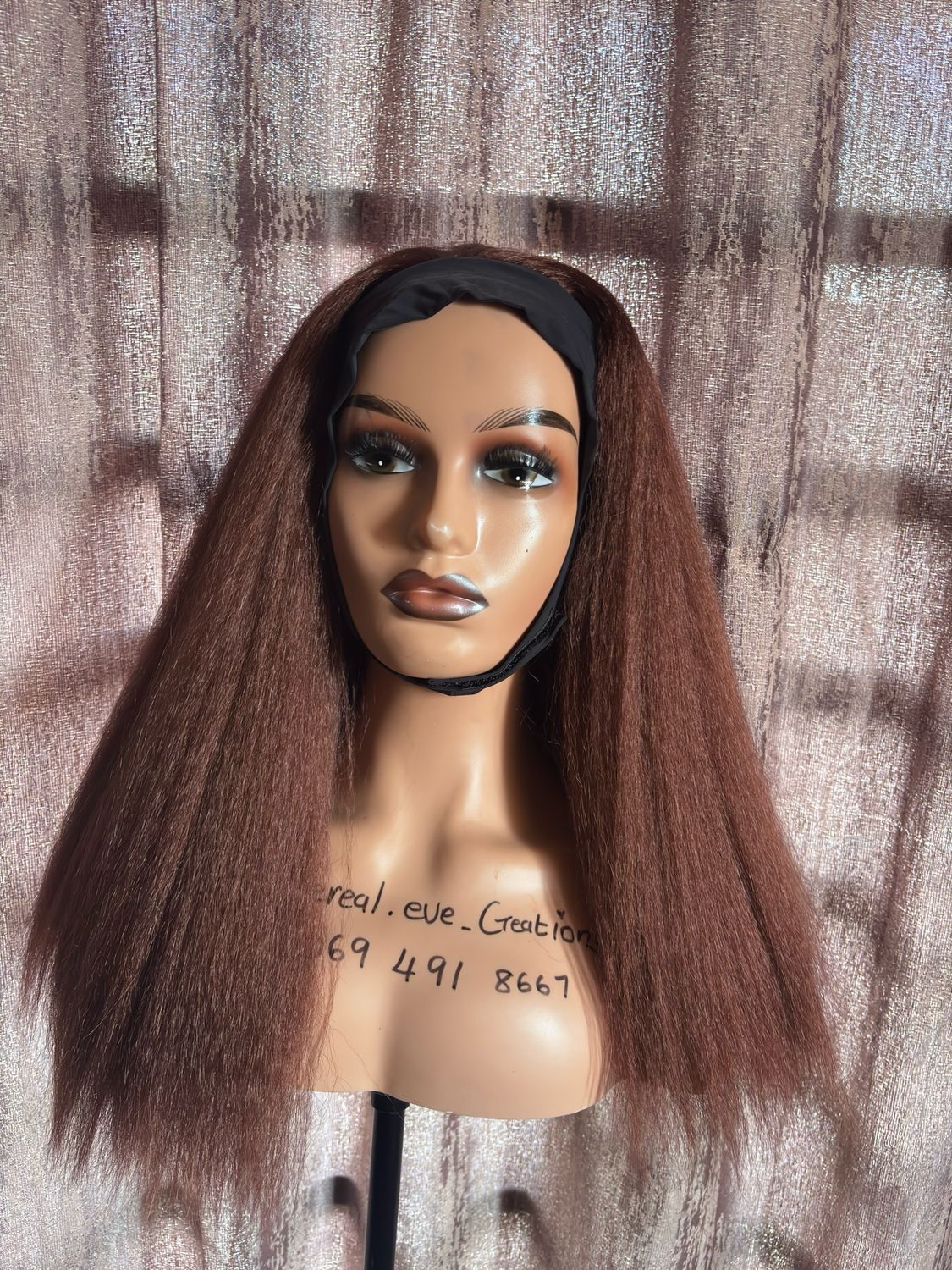 Kinky Straight Headband Wig 33
