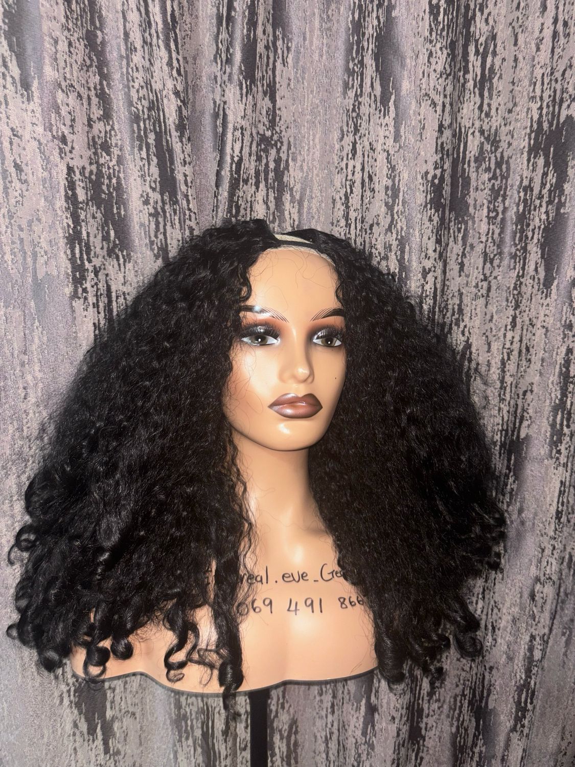 V Part Curly Wig