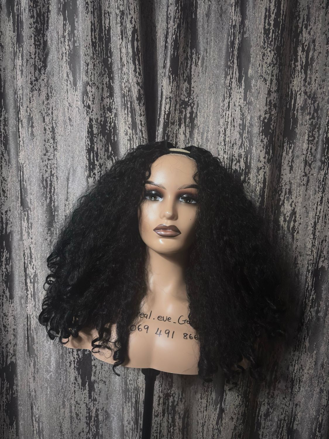 V Part Curly Wig