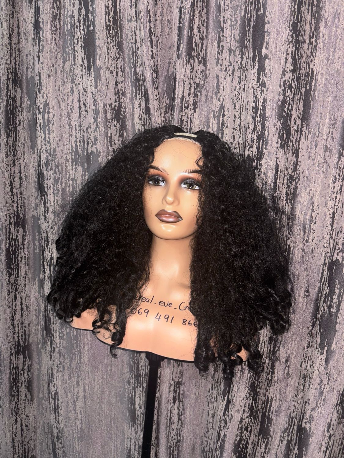 V Part Curly Wig
