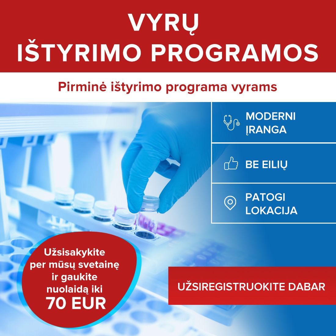 Pirminė ištyrimo programa vyrams