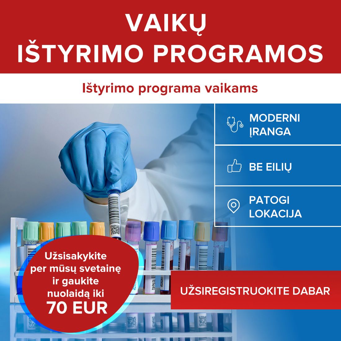 Ištyrimo programa vaikams