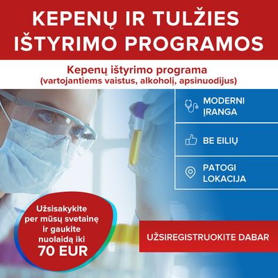 Kepenų ištyrimo programa (vartojantiems vaistus, alkoholį, apsinuodijus)