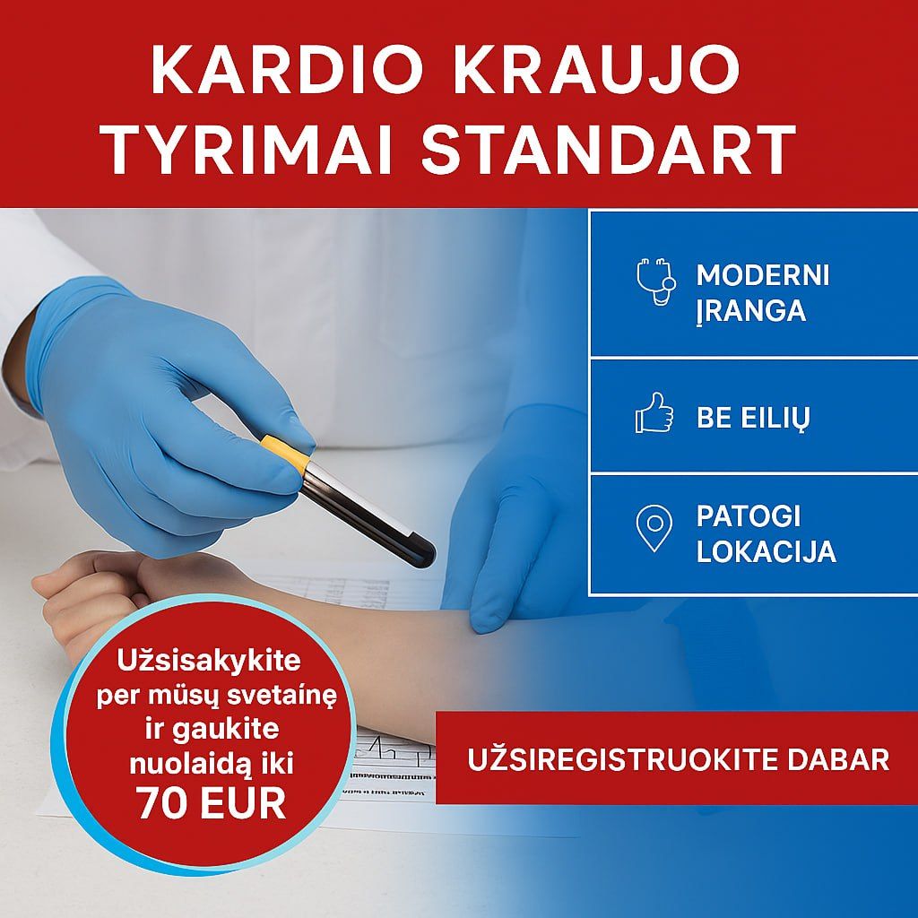 Kardio kraujo tymai Standart