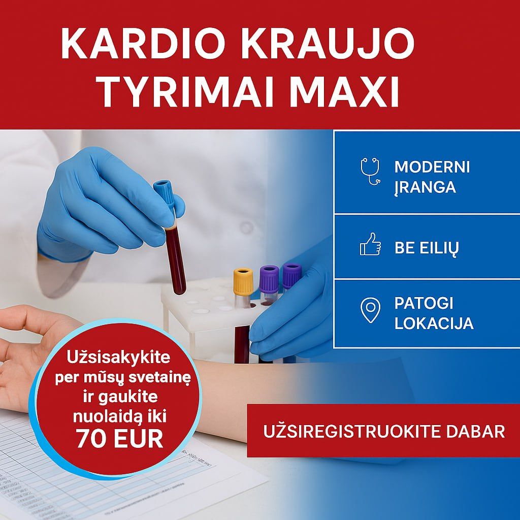 Kardio kraujo tyrimai Maxi