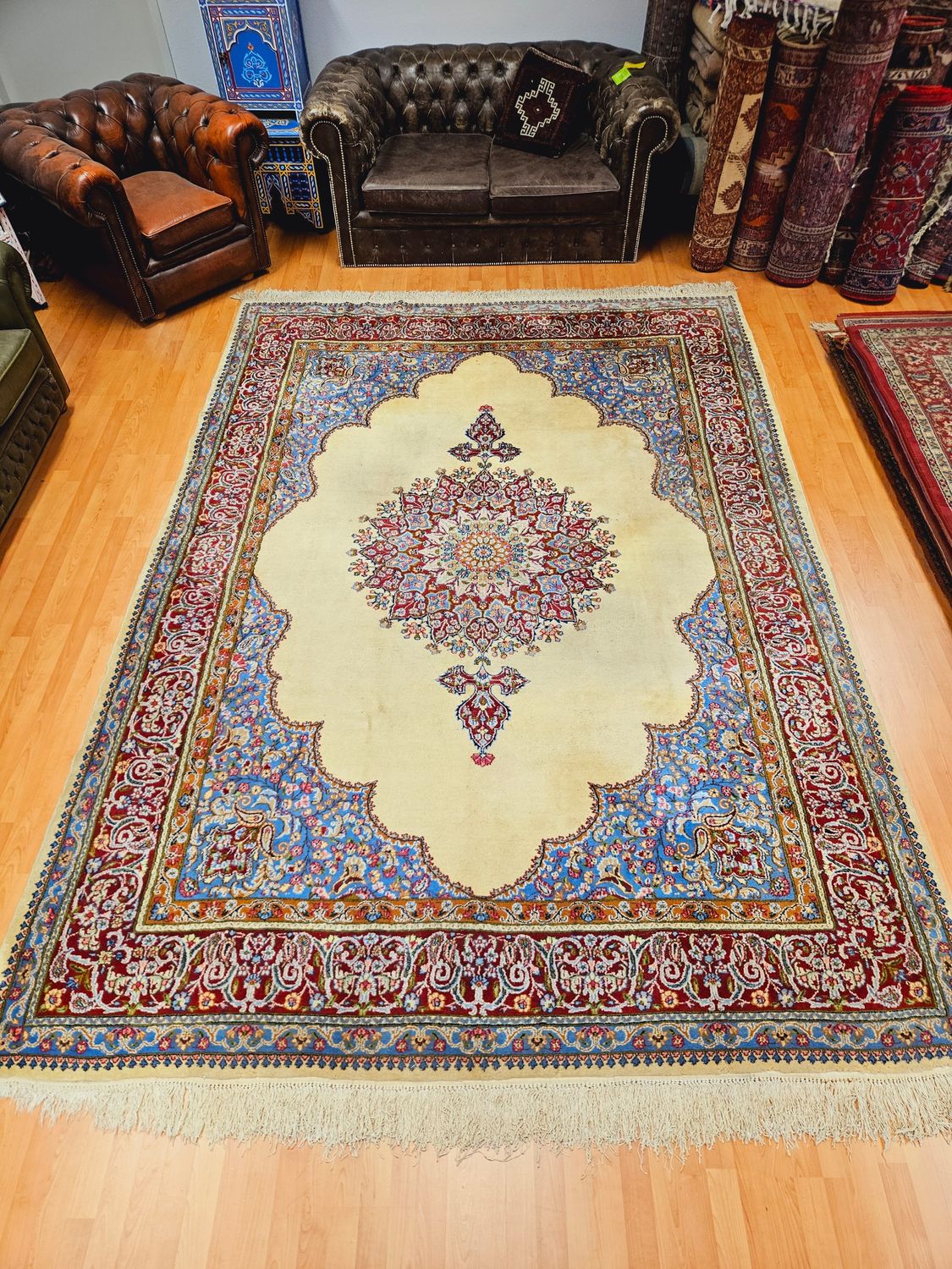 Perzisch Handgeknoopt Kirman Tapijt