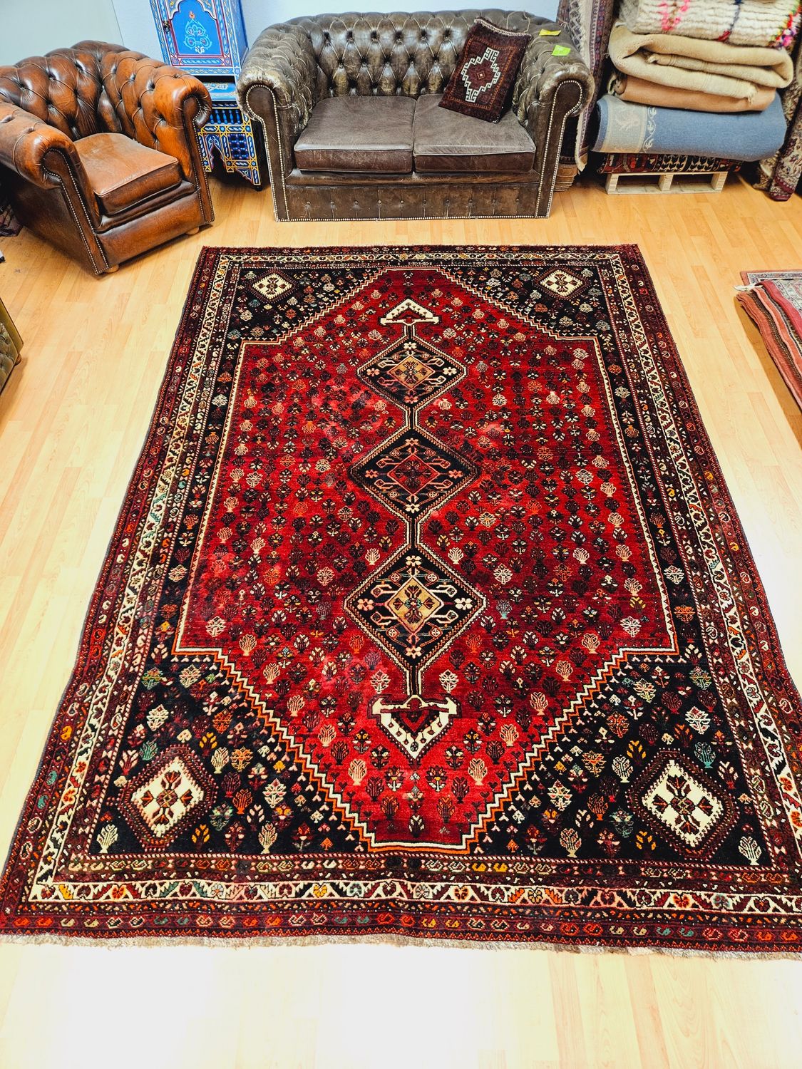 Perzisch Handgeknoopt Shiraz Tapijt