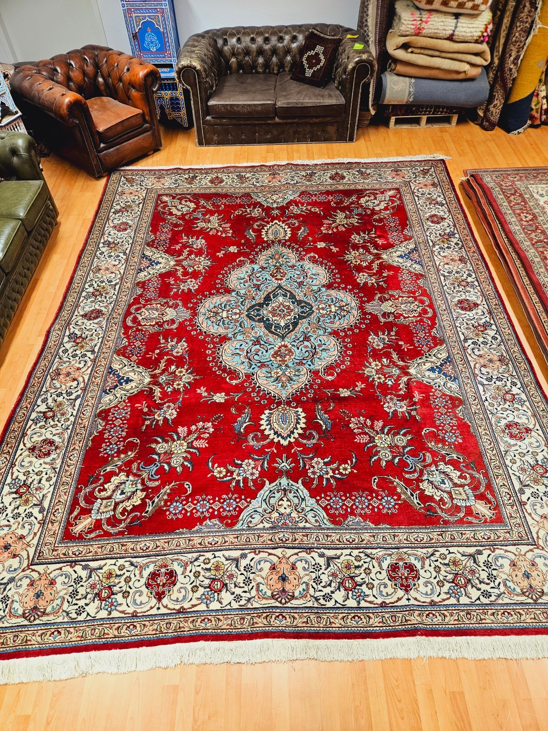 Perzisch Handgeknoopt Tabriz Tapijt