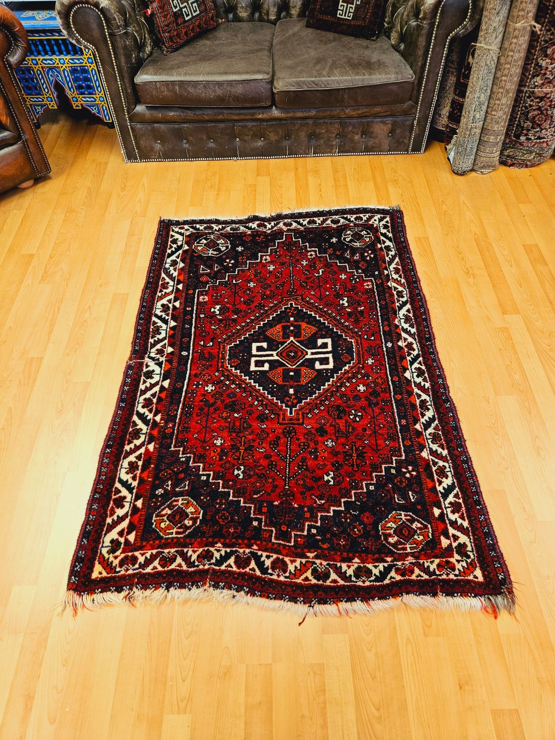 Perzisch Handgeknoopt Shiraz Tapijt
