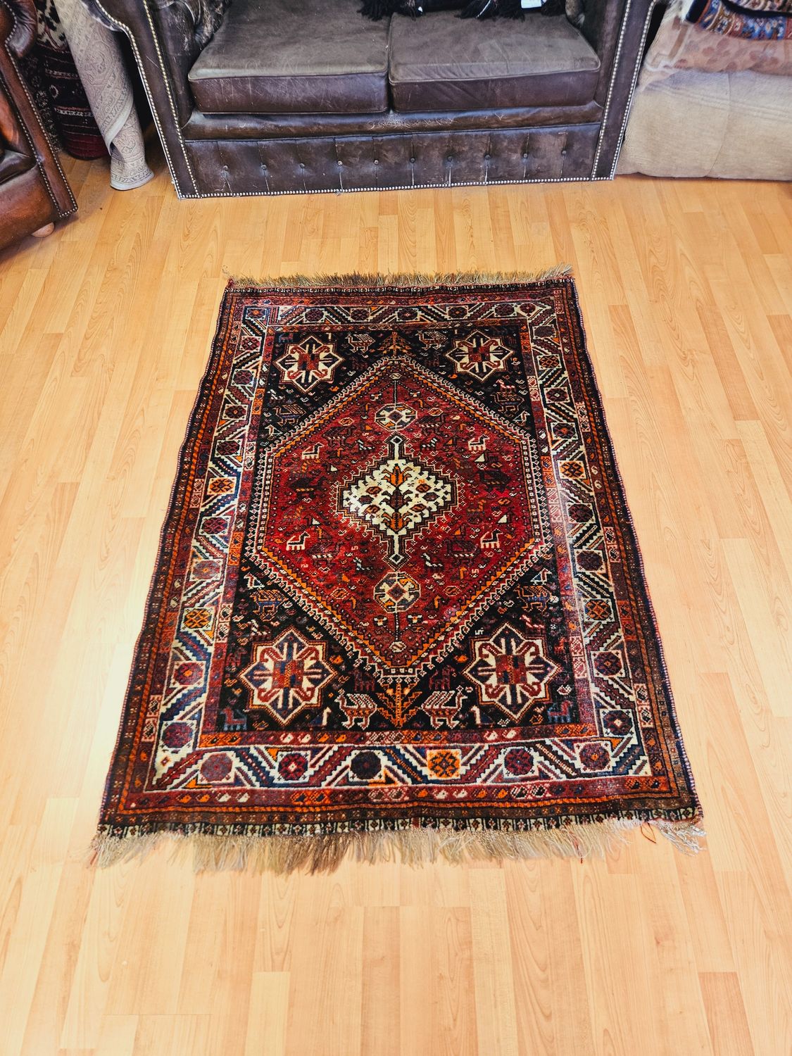 Perzisch Handgeknoopt Shiraz Tapijt