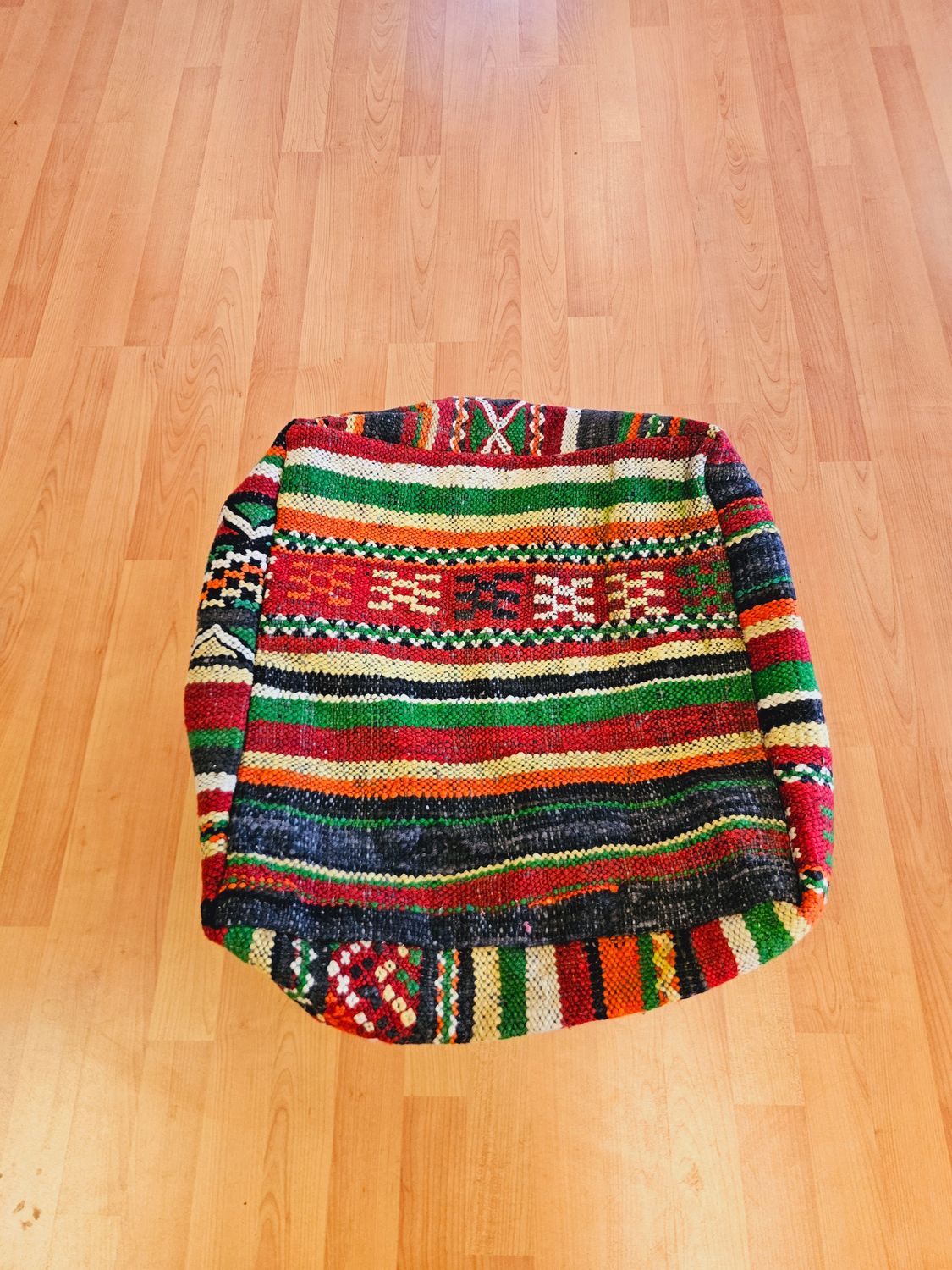 Handgeknoopte Berber Poef