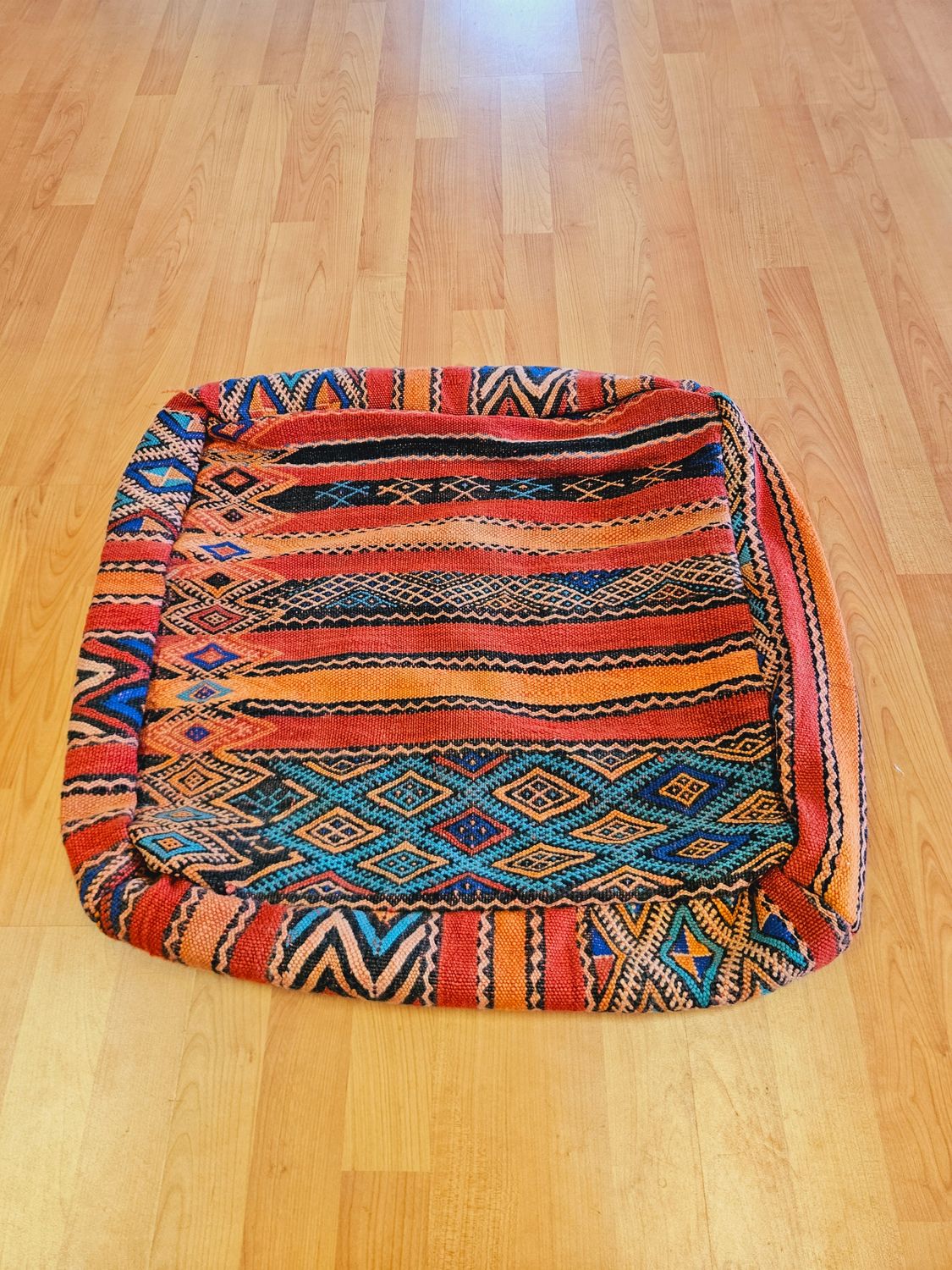 Handgeknoopte Berber Poef