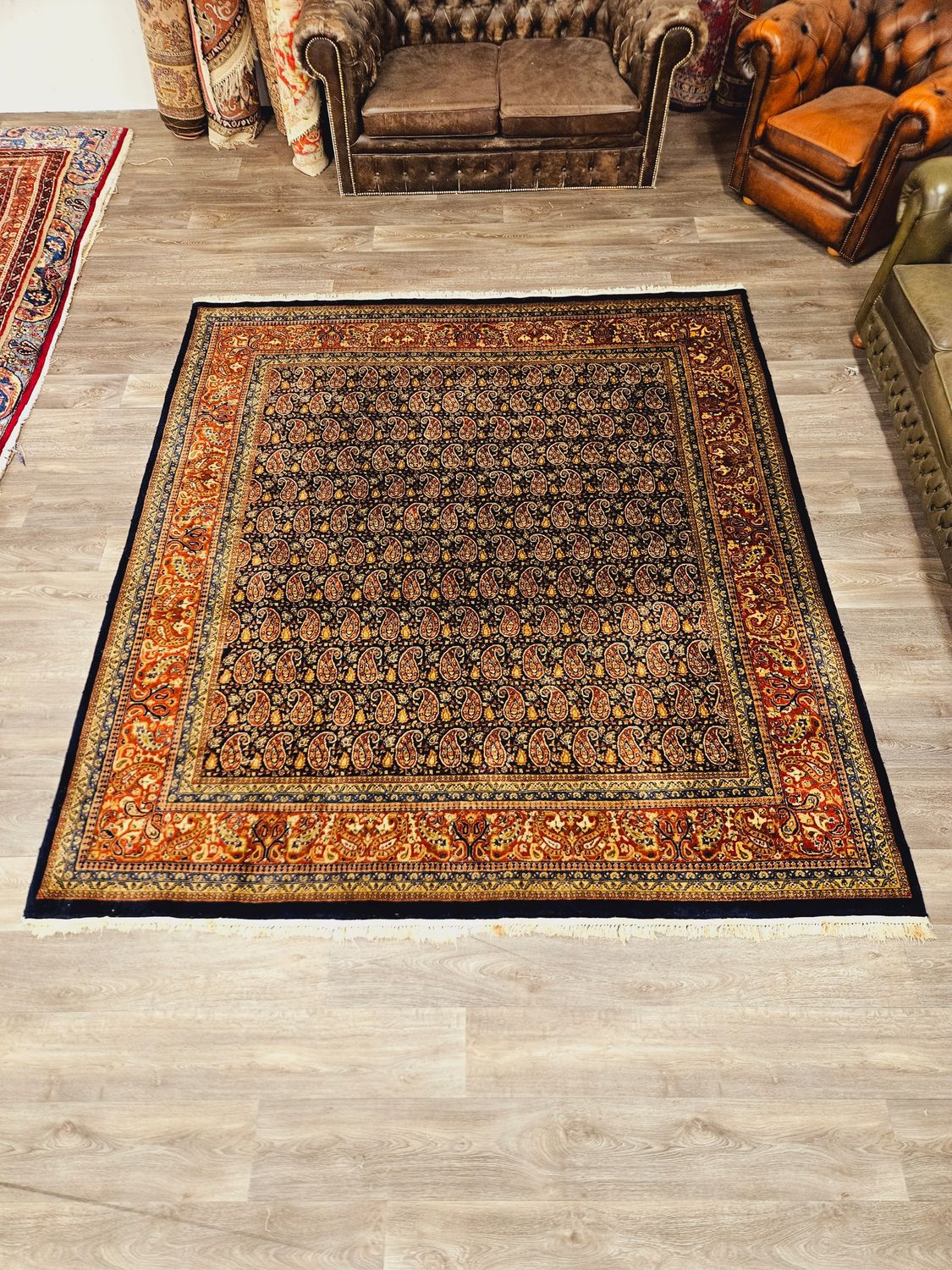 Perzisch Handgeknoopt Ghoum Tapijt