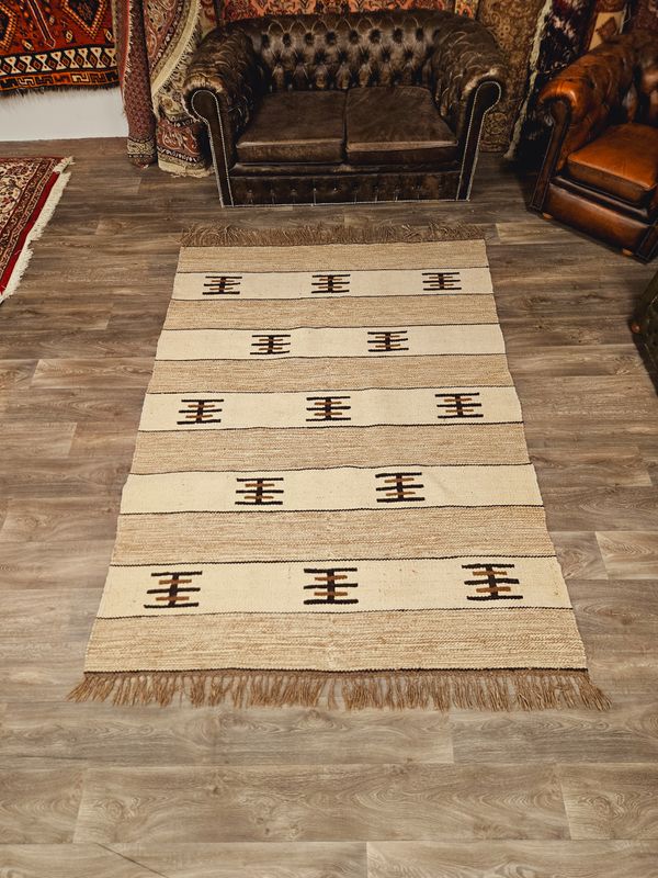 Handgeweven Kelim Tapijt