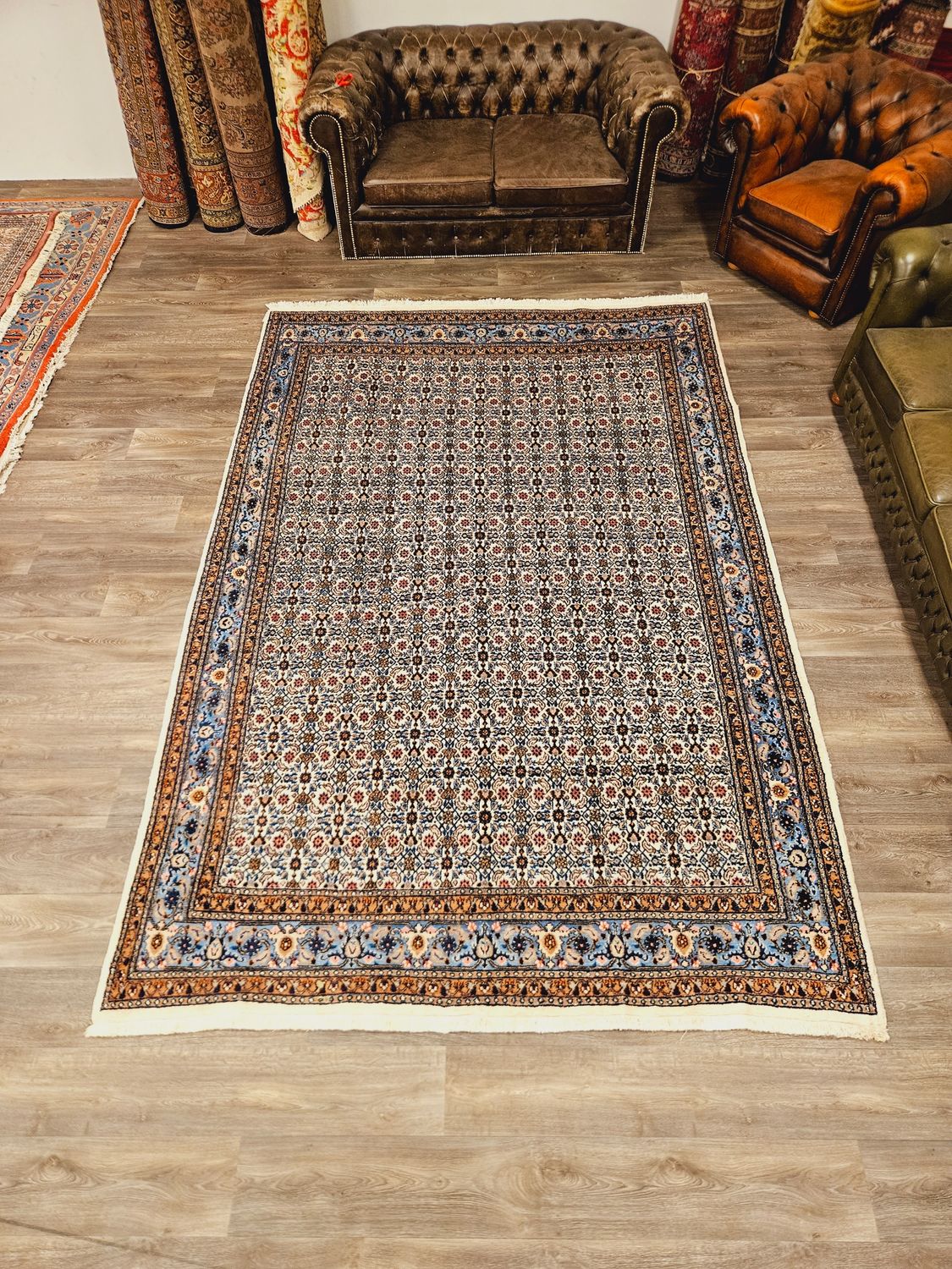 Perzisch Handgeknoopt Moud Tapijt