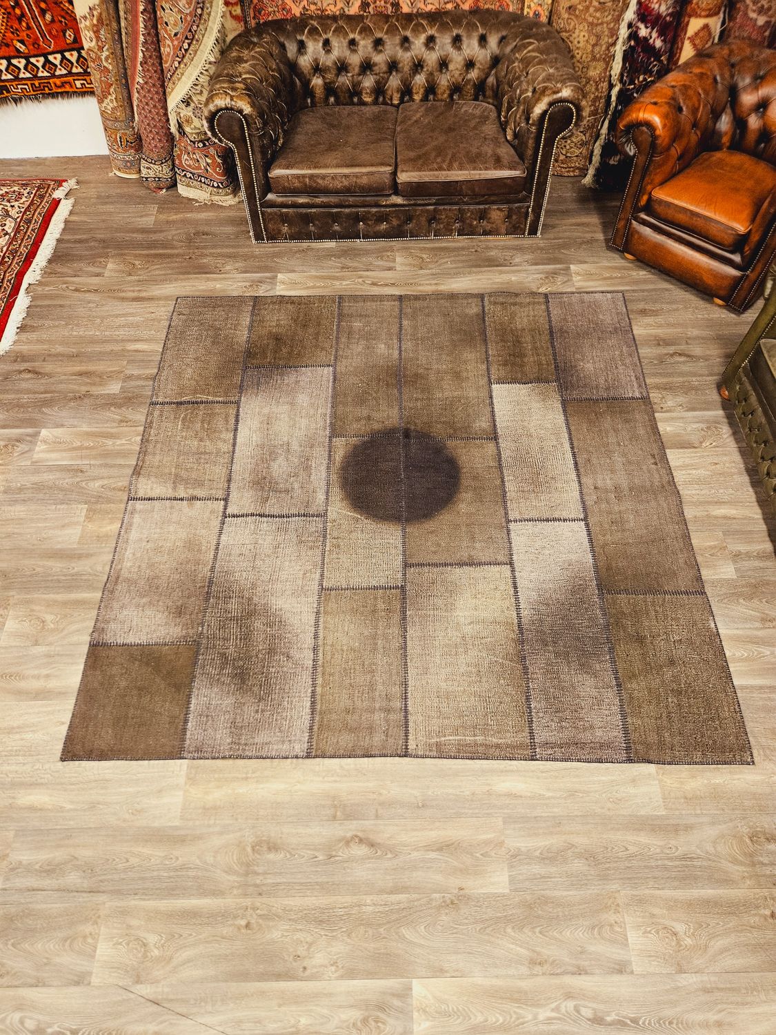 Handgeknoopt Patchwork Tapijt