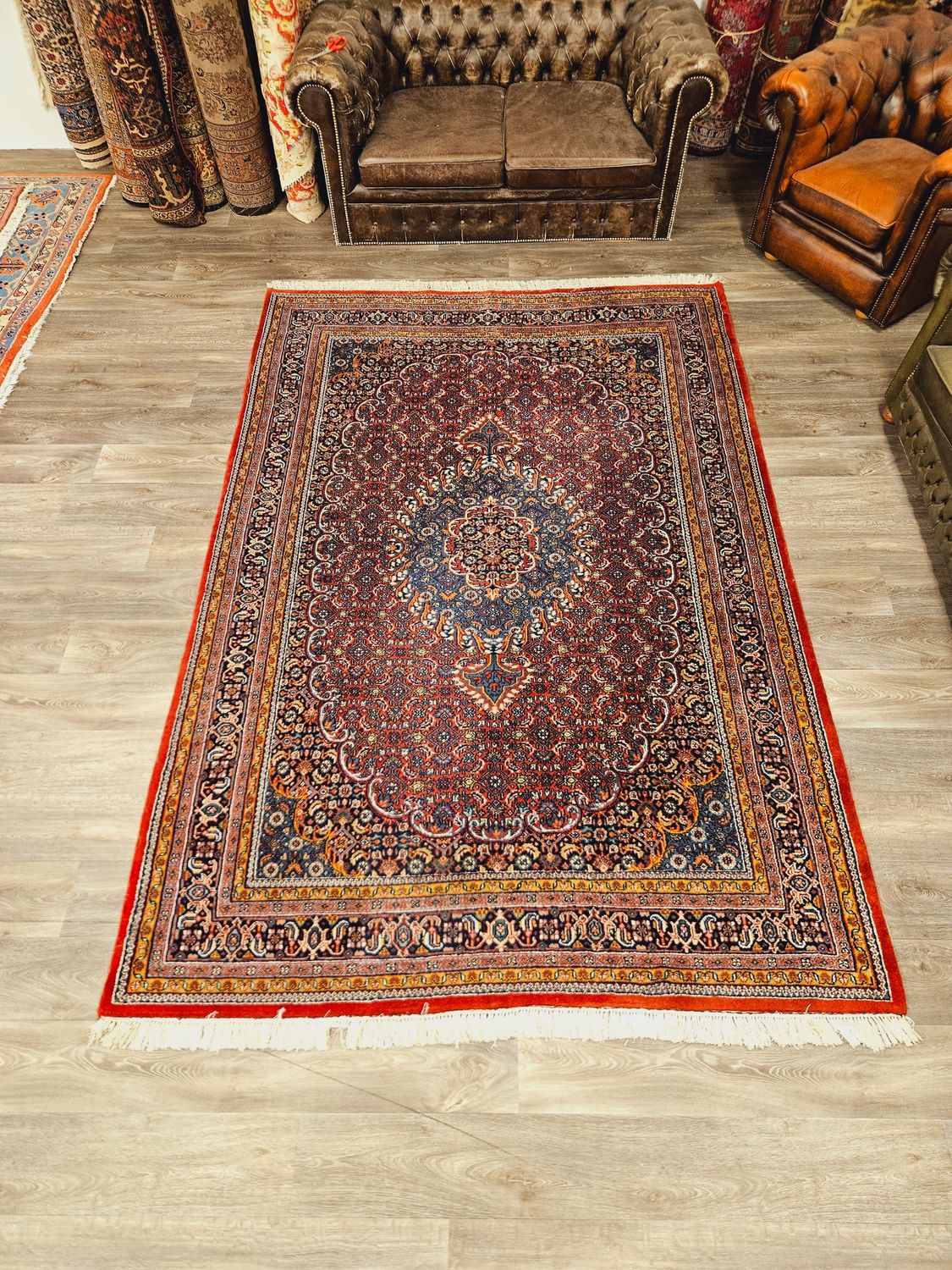 Perzisch Handgeknoopt Bidjar Tapijt