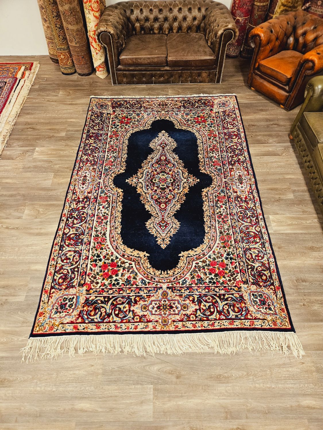 Perzisch Handgeknoopt Kirman Tapijt