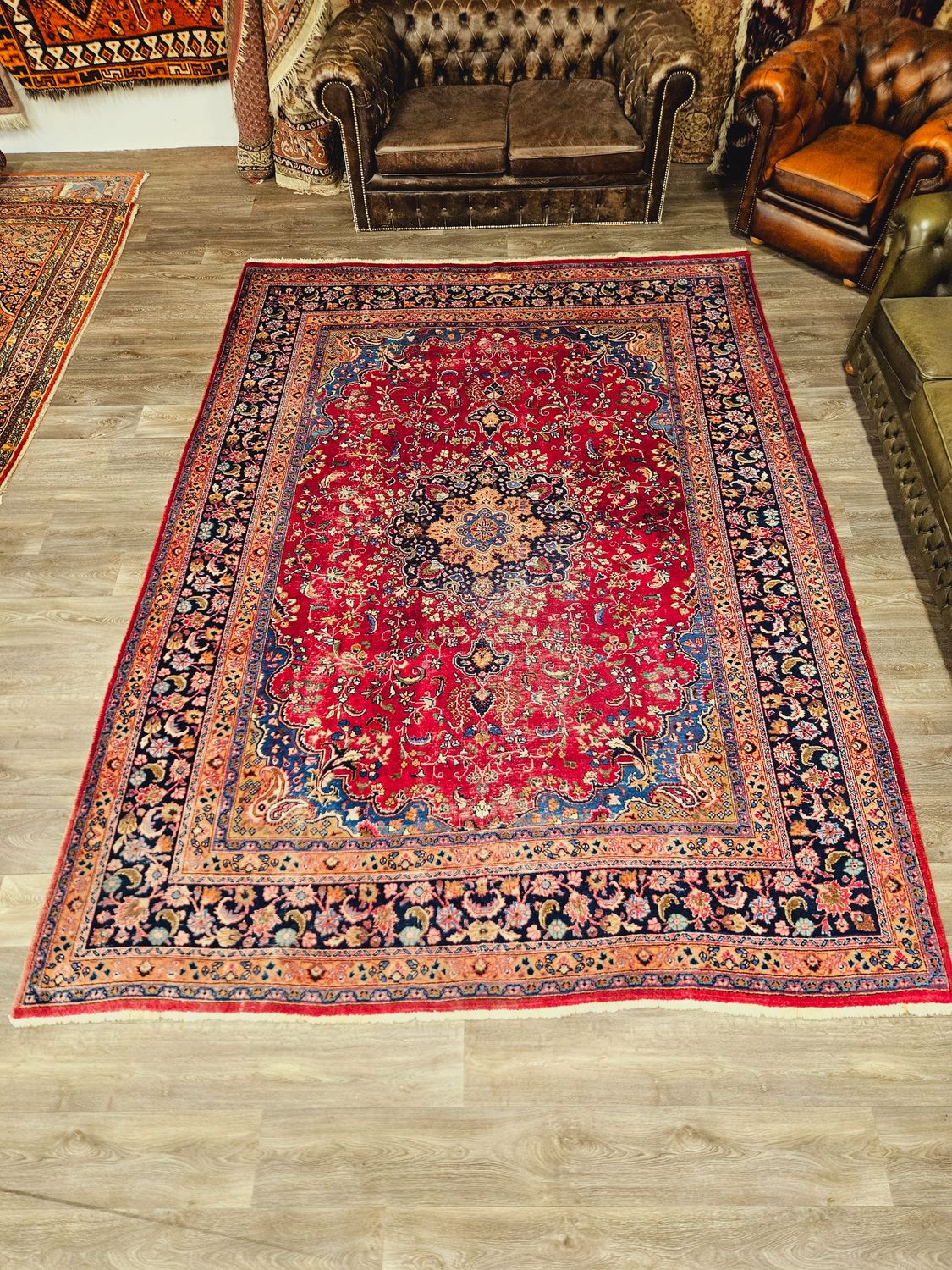 Perzisch Handgeknoopt Meshed Tapijt