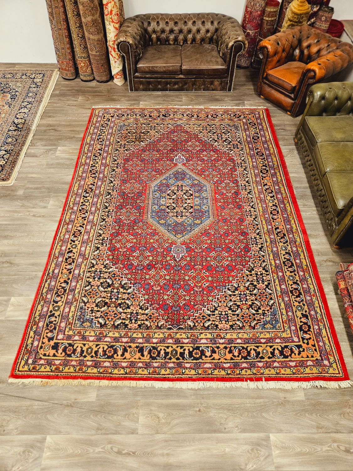 Perzisch Handgeknoopt Bidjar Tapijt