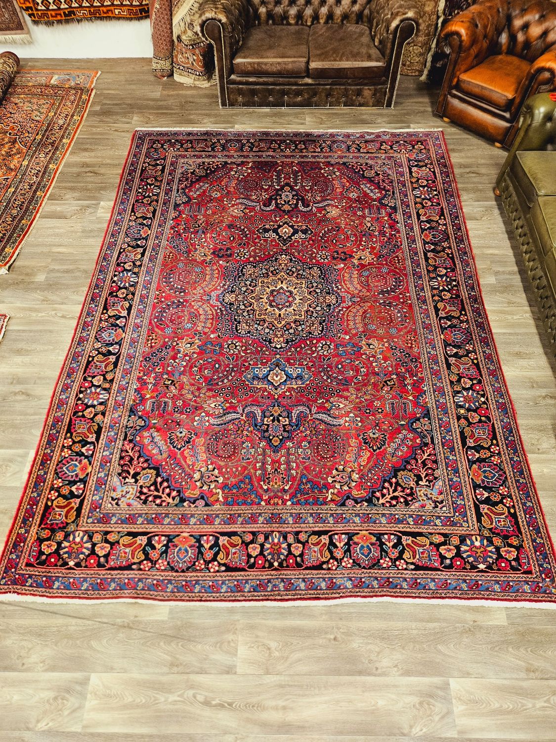 Perzisch Handgeknoopt Meshed Tapijt