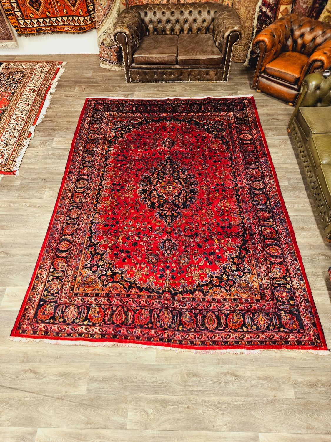 Perzisch Handgeknoopt Meshed Tapijt