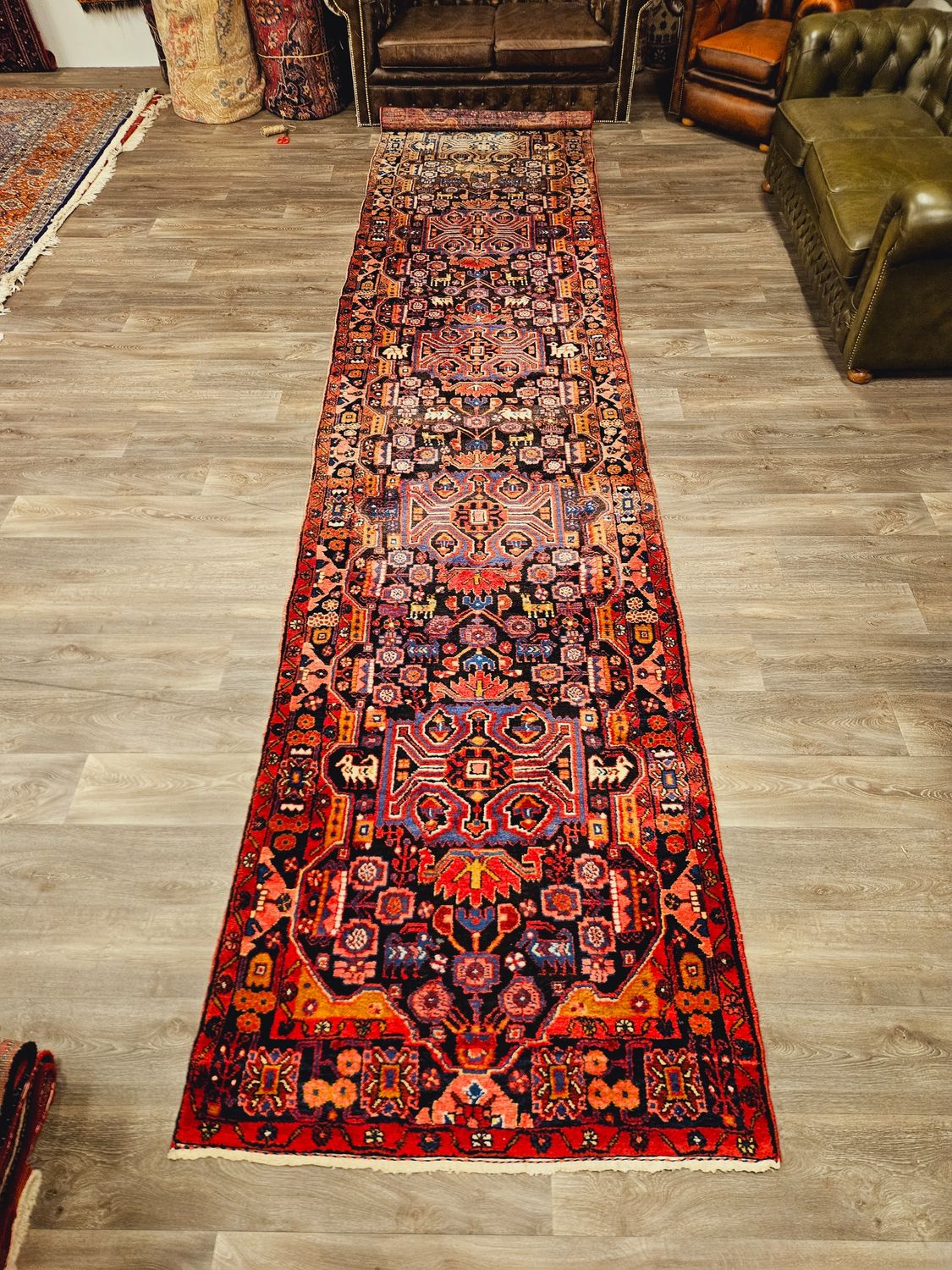 Perzisch Handgeknoopte Nahavand Loper