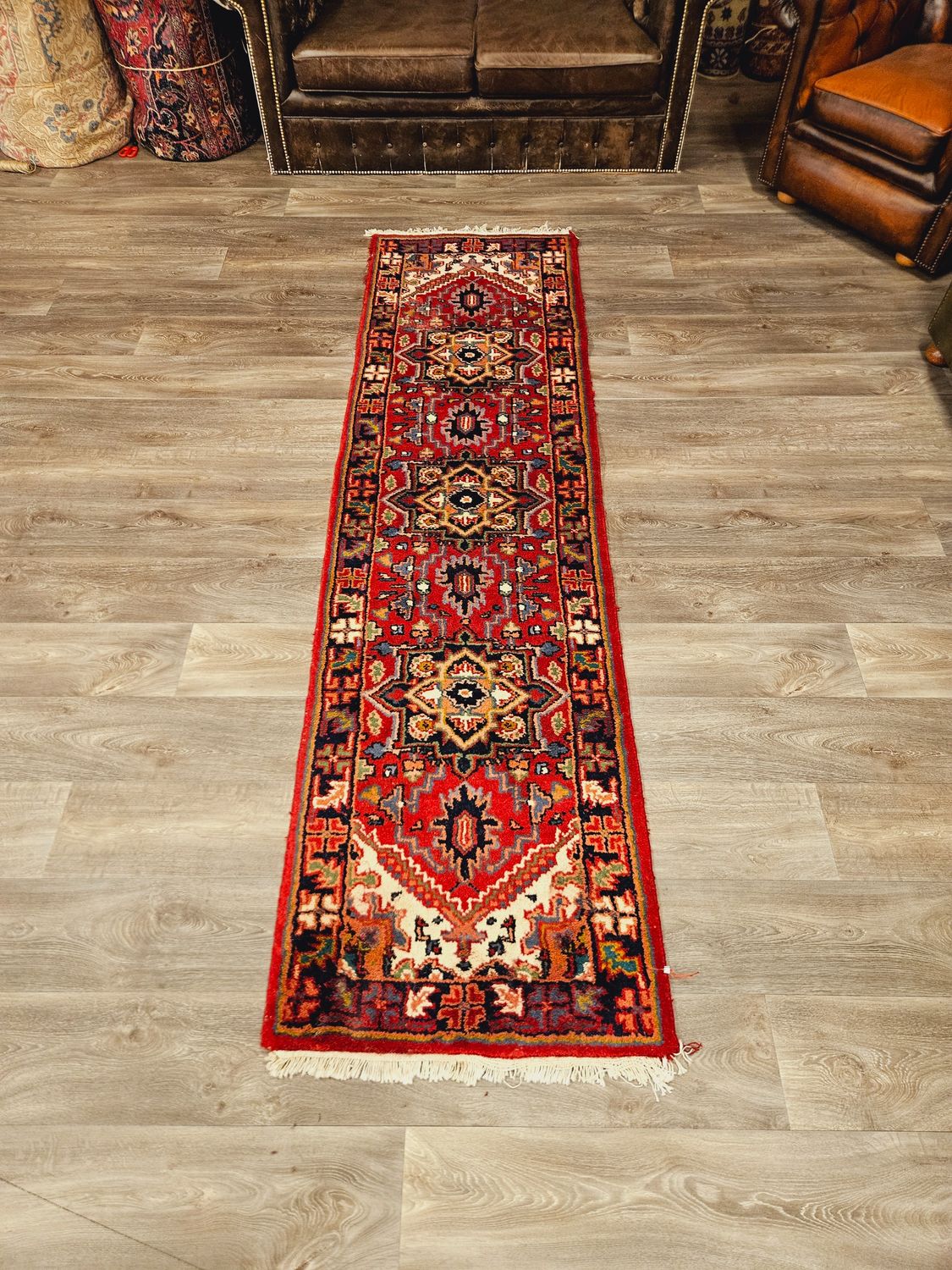 Perzisch Handgeknoopte Heriz Loper