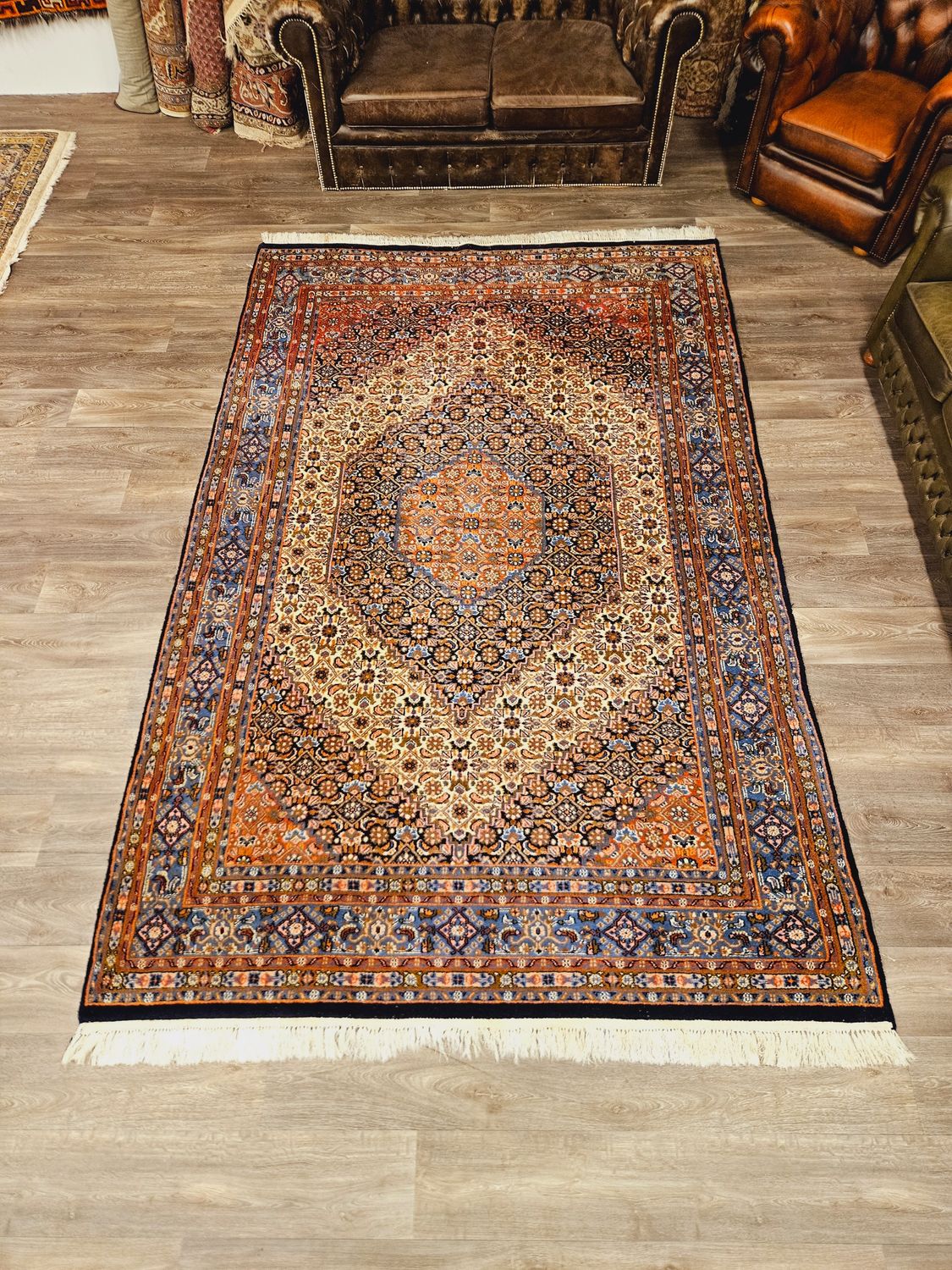 Perzisch Handgeknoopt Bidjar Tapijt