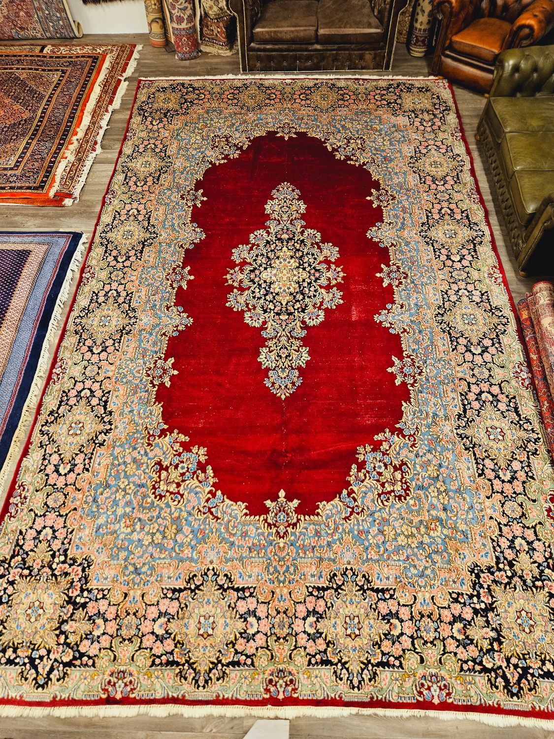 Perzisch Handgeknoopt Kirman Tapijt