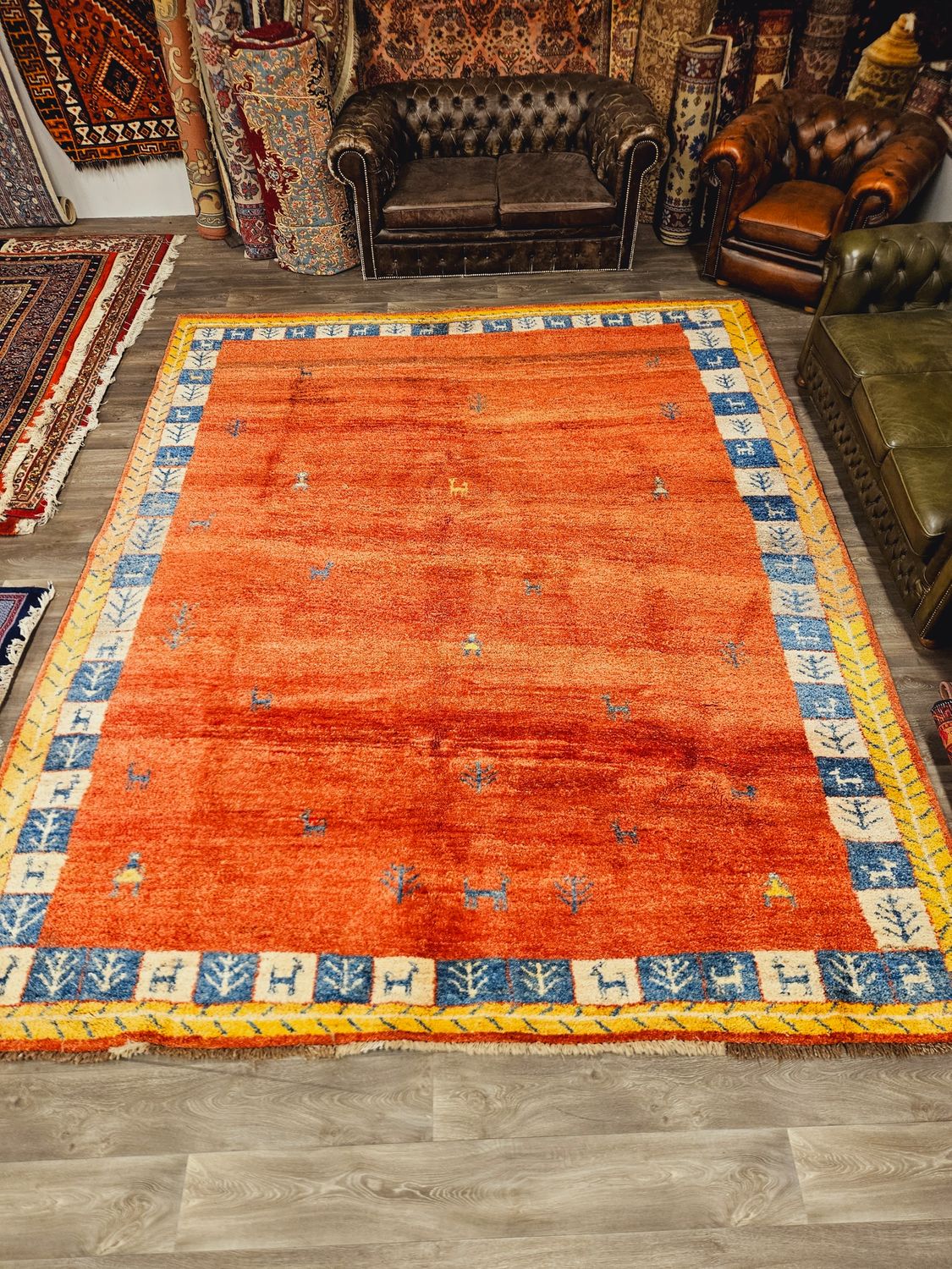 Perzisch Handgeknoopt Gabbeh Tapijt