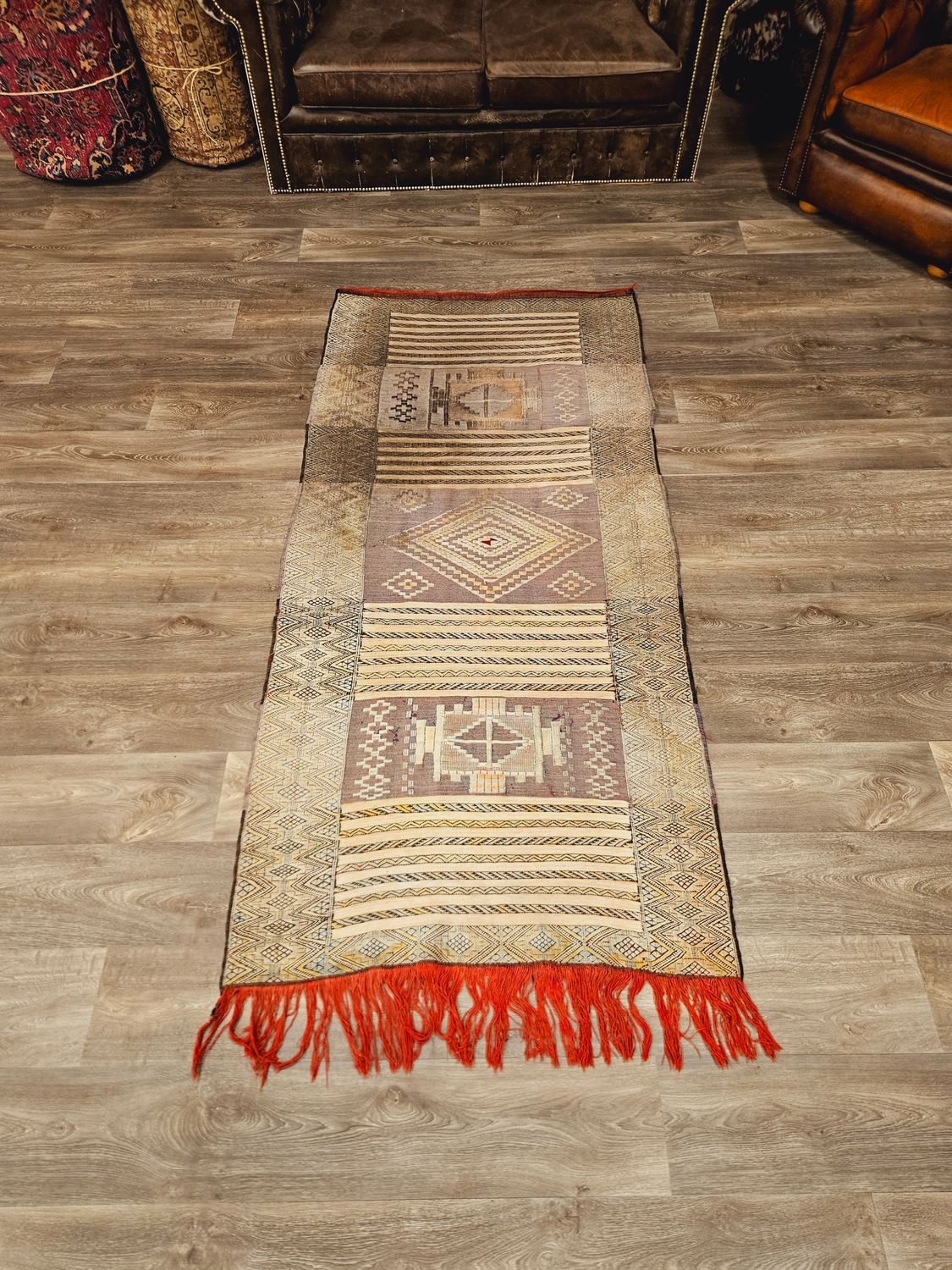 Handgeweven Kelim Tapijt