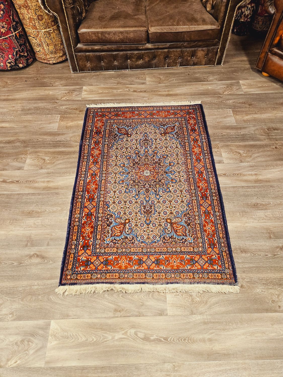 Perzisch Handgeknoopt Moud Tapijt