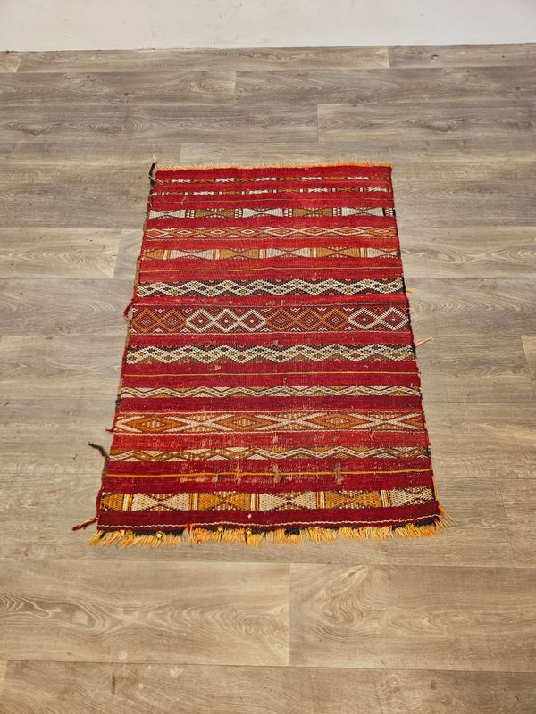 Handgeweven Kelim Tapijt